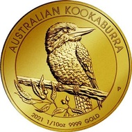 澳洲笑鴗鳥純金金幣1/10盎司~隨機出貨不挑年份，限量金幣，笑翠鳥金幣，金幣，錢幣，紀念幣，幣~笑鴗鳥金幣1/10盎司