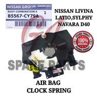 AIR BAG CLOCK SPRING ORIGINAL NISSAN NAVARA D40 LIVINA LATIO SYLPHY (B5567-CY79A) STEERING SPIRAL CA