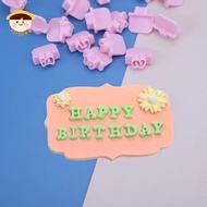 〔8C05〕 DIY Alphabet Cake Mold Letter Cookies Cutter Words Press Stamp Embossing Mould Plastic Letter