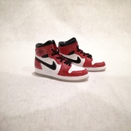 3D SNEAKERS KEYCHAIN MINIATURE AIR JORDAN 1 AJ1 SPIDERMAN