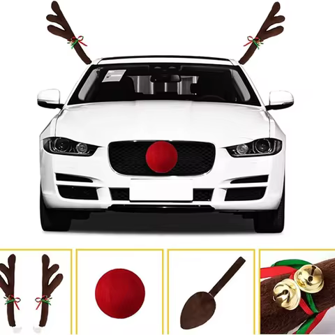 Christmas Car Decoration Antlers Car Antlers Christmas Decoration Christmas Car Decoration Tail Antl