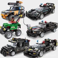 City Police Car SWAT Speed Champion Vehicle Military Model Building Blocks SWAT Team Aored Car Construction Toy For Boys
