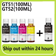 Compatible for GT51 GT52 ink GT51 GT52 refillable ink for hp TANK310 311 318 319 410 411 418 419 118