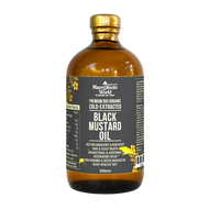 Organic/Bio | Extra Virgin Cold-Extracted Black Mustard Oil (250ml/500ml)