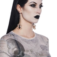 Spider earrings Halloween Rhinestone Pendant earrings Unique Funny Accessories earrings