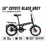 💯 SIAP PASANG 16" Folding Bike Coyote Single Speed