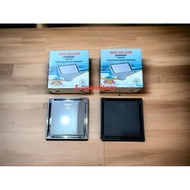 FD1 CROME and BLACK Floor Drain Minimalist BLACK Stainless SOLIGEN FD-1