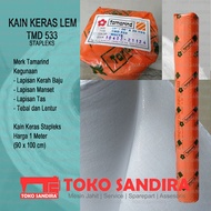 1 METER KAIN KERAS LEM STAPLEKS TMD 533 MERK TAMARIND/KAIN KERAS LEM/KAIN KERAS KERAH/KAIN KERAS MUR