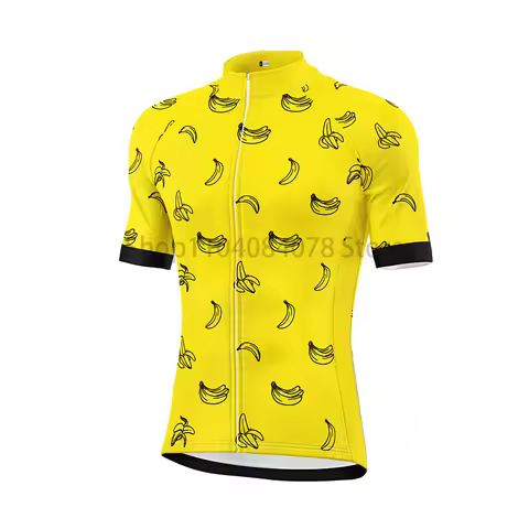 Men Yellow Banana Cycling Jersey Bike Mtb Cycle Jersey Bicycle Cycling Jersey Shirt Maillot Team Fun