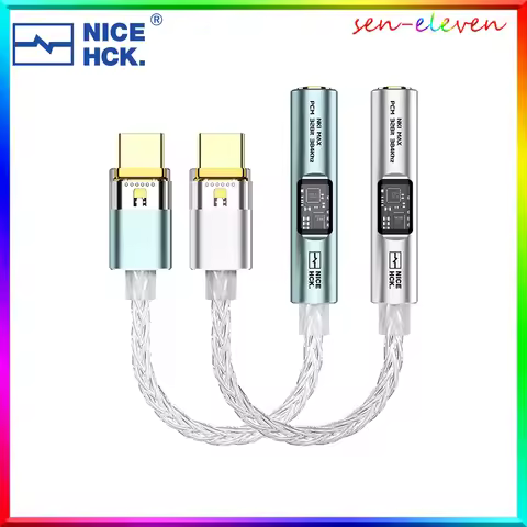 NICEHCK NK1 MAX Decoding Adapter Cable Silver Plated OCC Type-C to 3.5mm Jack CX31993+MAX97220 OP-AM