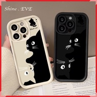 FOR Redmi 9A casing 10C 12 13C 9T 9C 10 12C 13 Black and white double cat Note 13pro 13 12 11 10prom