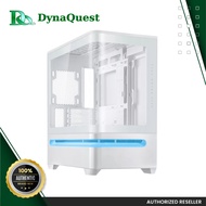 Asus Prime AP202 White Air Floating mATX Curved Glass Panel Panoramic PC Case