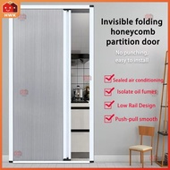 pintu bilik air toilet door Aluminum Alloy pvc folding door Invisible Honeycomb Folding Sliding Door