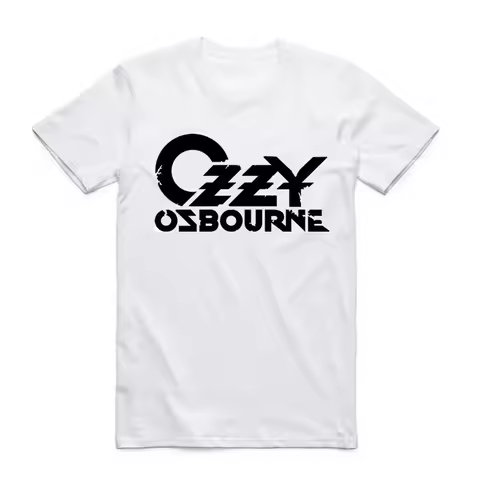Fashion Men Print Ozzy Osbourne T-shirt O-Neck Short Sleeves Summer Streetwear Ozzy Punk Rock Band T