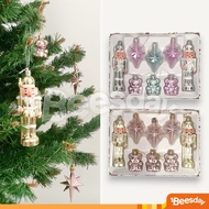 8pcs Bear Star Army Christmas Ornaments | Classic Christmas Tree Decorations