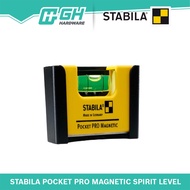 [ GH HARDWARE ] STABILA Pocket Pro Magnetic Mini Pocket Water Level / Diamond Aluminium Level