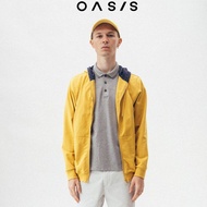 OASIS เสื้อกันหนาว เสื้อแขนยาว เสื้อแจ็คเก็ต ฮูด เนื้อผ้า cotton 100% รุ่น MJK-1843 สีดำ  เทา   เขียว  เหลือง