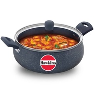 Hawkins Ceramic Nonstick Handi, 5 Litre, Induction Biryani Pot, Granite Casserole, Blue (ICH50G)