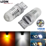 iJDM Car 7443 LED Diodes White/Amber Dual Color Switchback SRCK 7443 7444 T20 W21/5 LED Bulbs For Fr