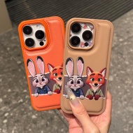 IQ9J Cute Embroidery Imitation Phone Case for iPhone 17 Pro Max Cartoon 16 Shockproof 15 14 13 Coupl