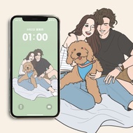 【客製化 似顏繪】電子檔 手機桌布