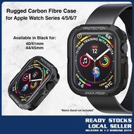 [SG] Slim Carbon Fiber Case Cover for Apple Watch Series 7/6/5/4/SE 40mm 41mm 44mm 45mm