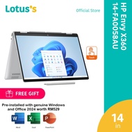 HP Envy X360 14-FA0058AU WUXGA Touch 2-In-1 Laptop Glacier Silver (R5-8640HS,16GB,512GB,14",W11,H&S+
