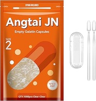 Empty Capsules Size 2 - Clear Gelatin Capsules Empty (1000 Count) Gel Capsules Empty with Two Miro L