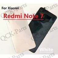 อะไหล่เคสตัวเครื่อง Redmi Note 7แบตเตอรี่ด้านหลังคลุมพร้อมโลโก้และกาวสำรองที่ครอบสำหรับ Xiaomi หลังก