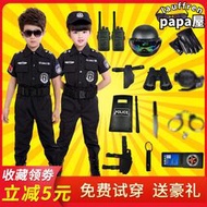 兒童警察特警種兵小演出制服警長衣服夏季全套軍裝備女男童長短袖