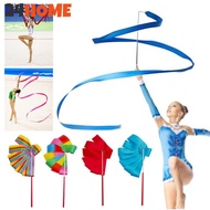 24HOME 2M Colorful Gym Dance Rhythmic Art Gymnastic Ribbons Ballet Streamer Twirling Rod Stick For T