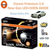 Osram หลอดไฟหน้า รถยนต์ Premium 2.0 New Gen LED+500% 50W 10000lm 6000K Nissan Cefiro A33 เฉพาะหลอดเด