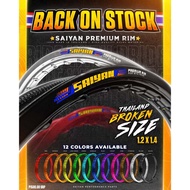 SAIYAN RIM SET FOR MOTORCYCLE JAPAN x QUALITY 1.2/1.4 BY 17S..