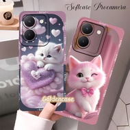 [212] Compatible Case for Vivo Y27S / Y36 4G Premium Case Flexible Softcase Cool Cute Cat Frame Late