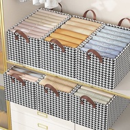 Clothes Storage Box Foldable Steel Frame Organizer Box Household Large Size Clothes Pants Storage Bo
