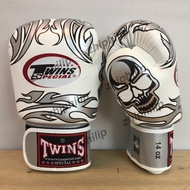 😍READY🇲🇾STOCK😍 ZHIPHILIP ORIGINAL TWINS SKULL FIRE FLAME BOXING GLOVES  PREMIUM LEATHER