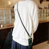 推薦給男士。時尚設計 適合日常使用的黑肩帶 (B) 可調節長度的智能手機寬肩帶