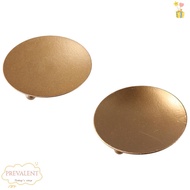 PREVALENT 4Pcs Iron Plate Candle Holder, Metal Gold Gold Candle Holders for Pillar Candles, Pillar C