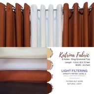Ring Top Curtain RUST/BROWN/NUDE/MOCHA 100% Katrina Fabric 4/5/6/7/8/9/10 feet (L) X 4.6 feet (W)