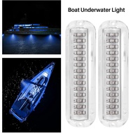 2Pcs 42LED Boat Drain Light Boat Transom Light Blue Underwater Pontoon Marine Light