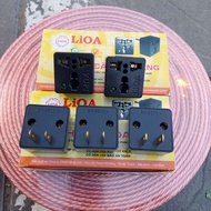 Lioa adapter plug with flat pin, round pin 220V, 15A