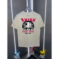 T-shirt Evisu/ T-shirt Evisu Unisex T-shirt Bercetak Lengan Pendek Leher Bulat T-shirt Lengan Pendek