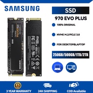 Samsung 970 EVO Plus SSD 250GB 500GB 1TB 2TB NVMe M.2 SSD ภายในโซลิดสเตทไดรฟ์ PCle 3.0สำหรับโน็คบุคต