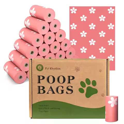 Photodegradable Thick Dog Poop Bag with Floral Fragrance, Environmentally Friendly Pet Feces Garbage