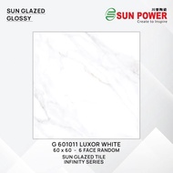 Keramik Lantai Sun Power 60/60 Luxor White G 601011 I @1,44 mtr 