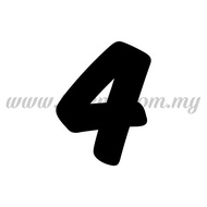 Balloon Sticker - Number "4" - Bold