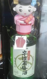 Choya 宇字茶梅酒 特別版 連和服少女888 酒瓶蓋公仔