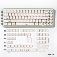 นมสีขาวลูกสุนัข Keycaps 124 คีย์ MOA Keycaps Dye-Sublimate PBT keycaps น่ารักแมวสุนัขตัวอักษรขนาดเล็