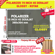 1Pcs Polaris polarizer Polariser Polarized Lcd 19 inch 45 derajat dimensi kotak 380x304mm tersedia 2