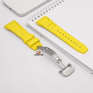 ยางเคสสำหรับ Apple Watch ใสสุดหรูขนาด49มม. ชุดแท่งฟลูออโรสายยืดกีฬาสำหรับ I Watch Series 8 7 6 5 4 S